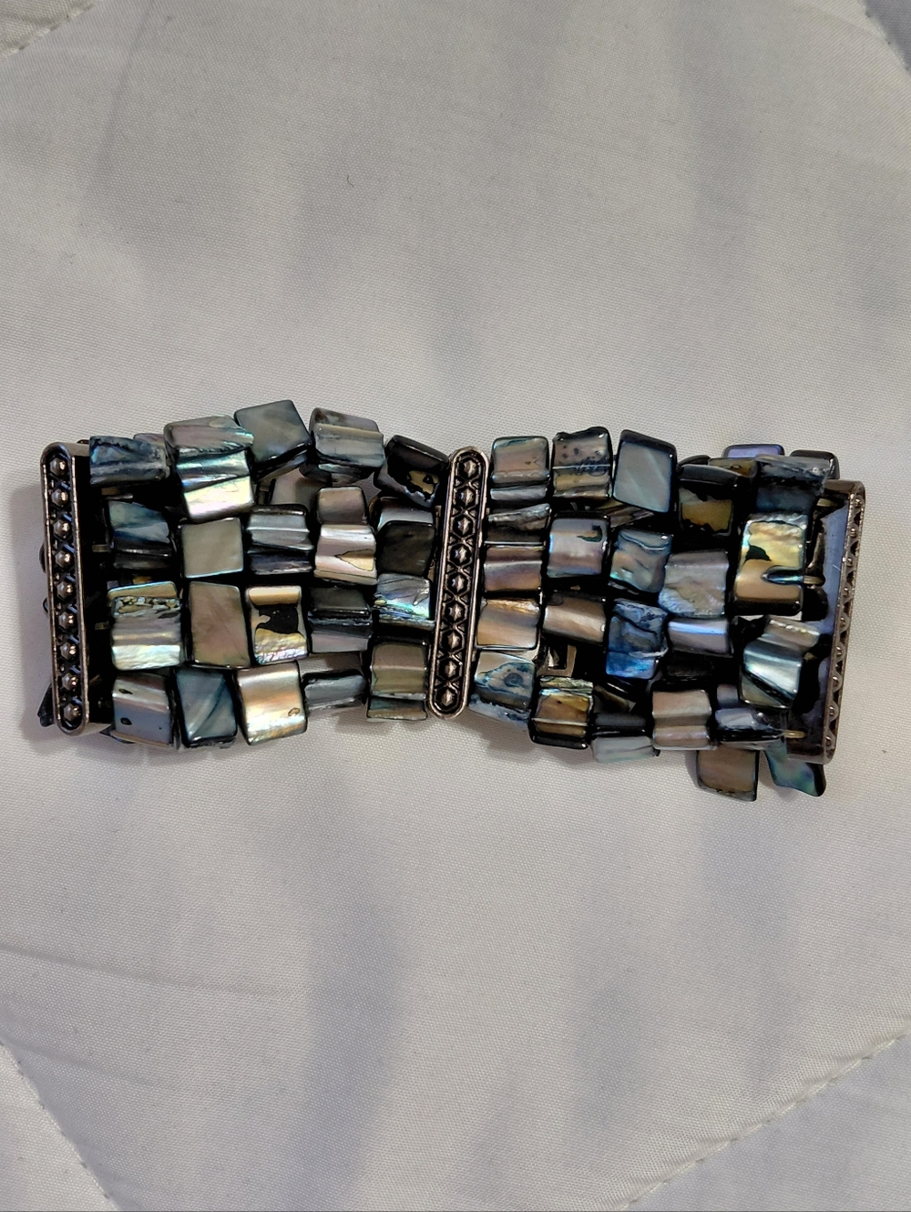 Silver Quartz Shell Watch Stretch - Picture 5 of 7